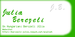 julia berczeli business card